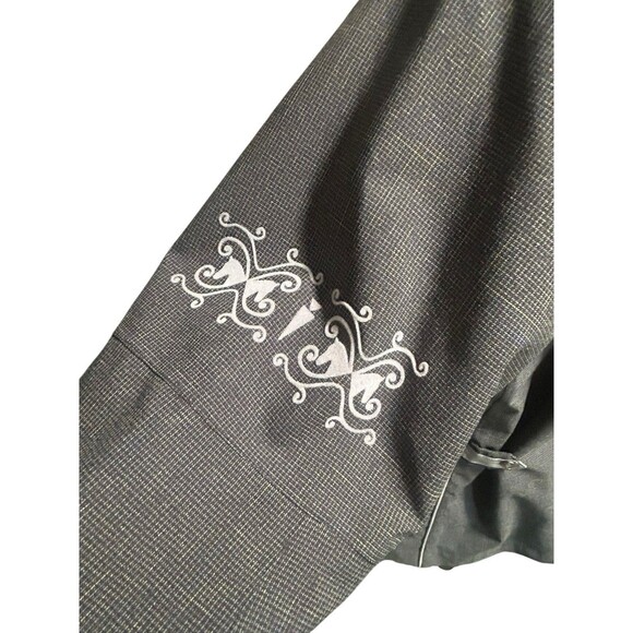 Kerrits Hight Tail Waterproof Rain jacket Black. Zip Pockets Adjustable Snaps LG - Picture 2 of 15